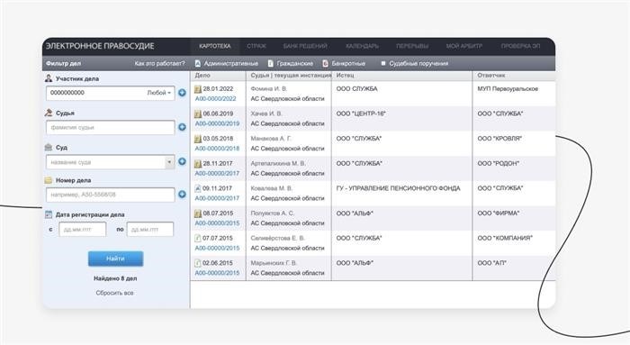 Поиск в архиве судебных споров