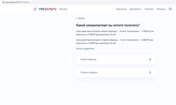 Оформление заявки на получение заграничного паспорта через портал Госуслуги